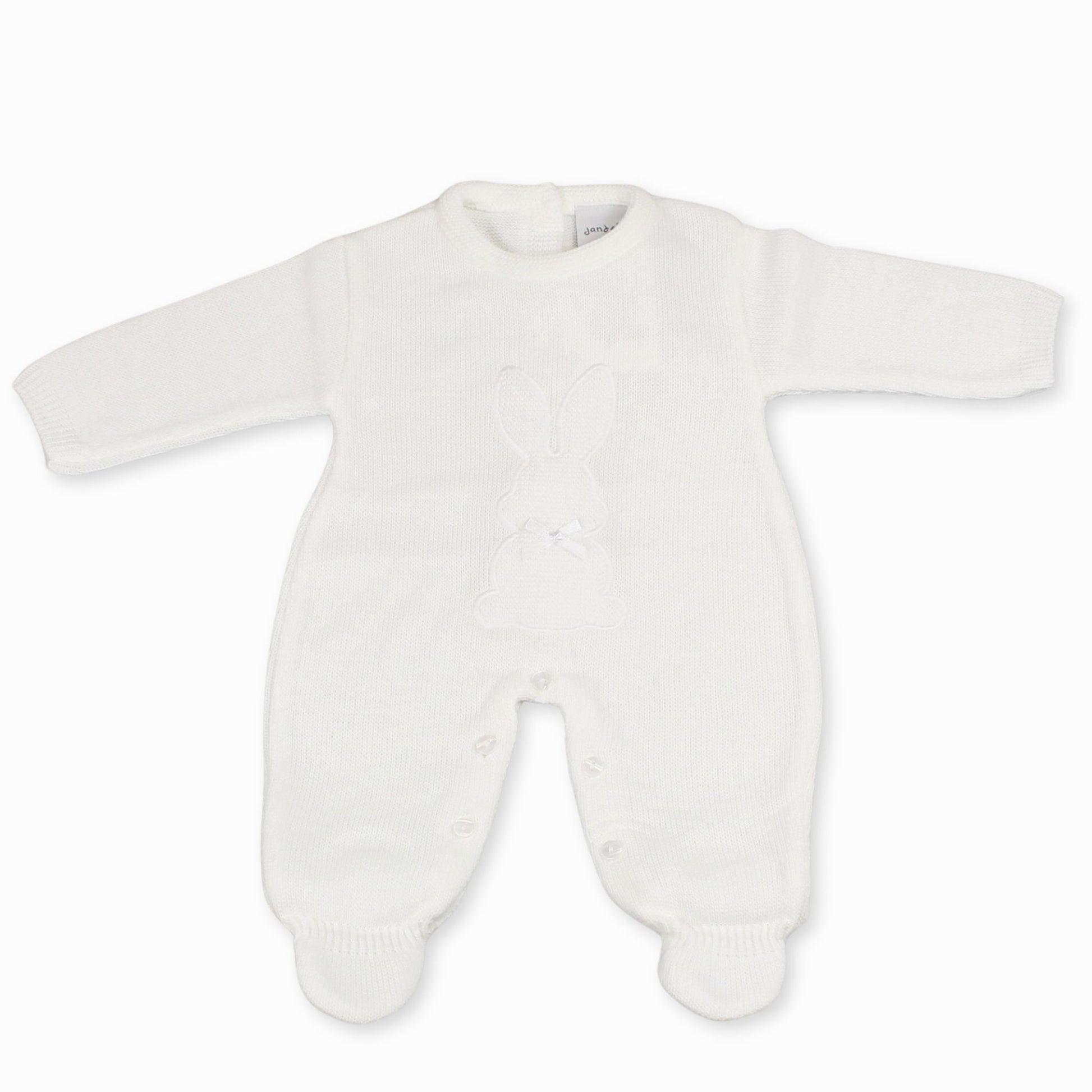 baby unisex knitted bunny all in one