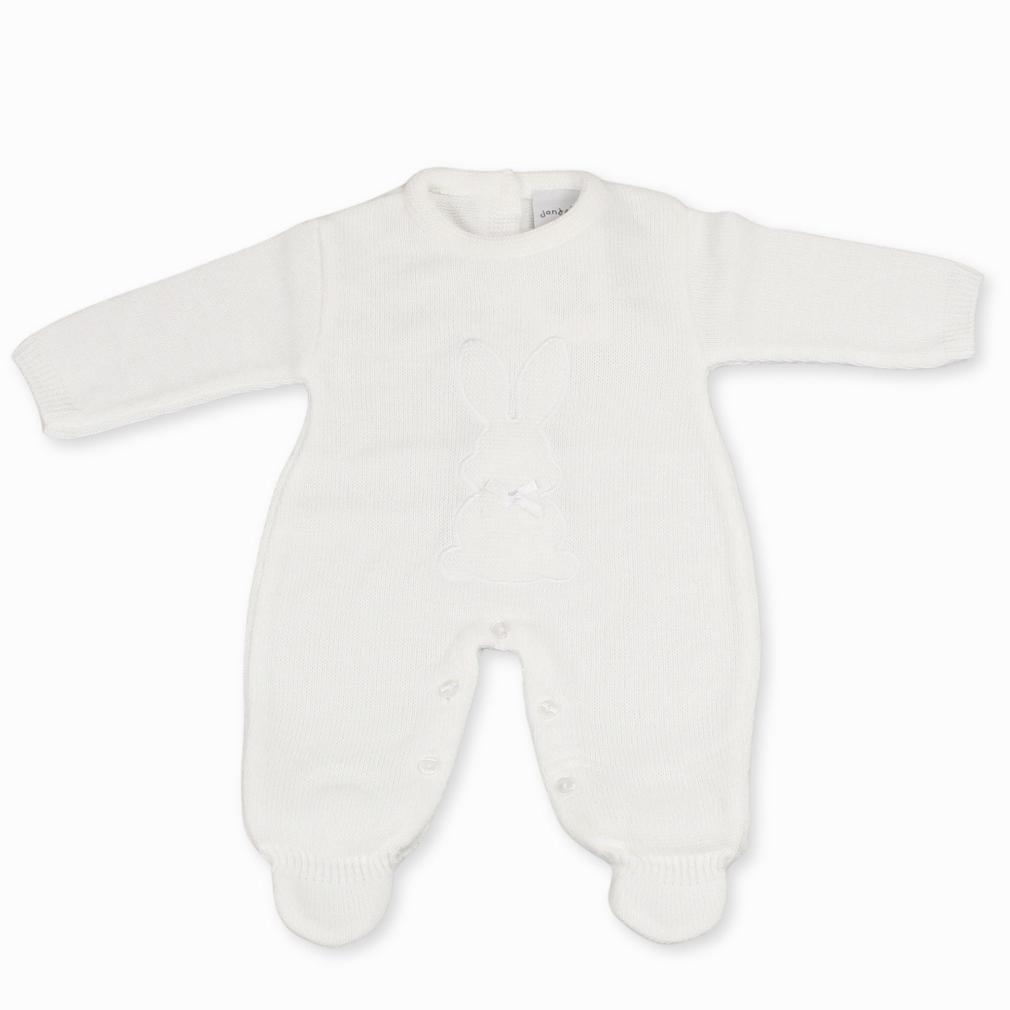 baby unisex knitted bunny all in one