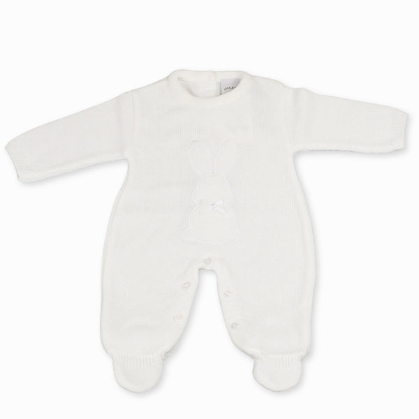 baby unisex knitted bunny all in one
