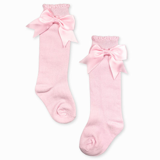 baby girls pink bow socks