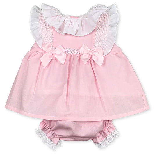 pink baby girls two piece outfit