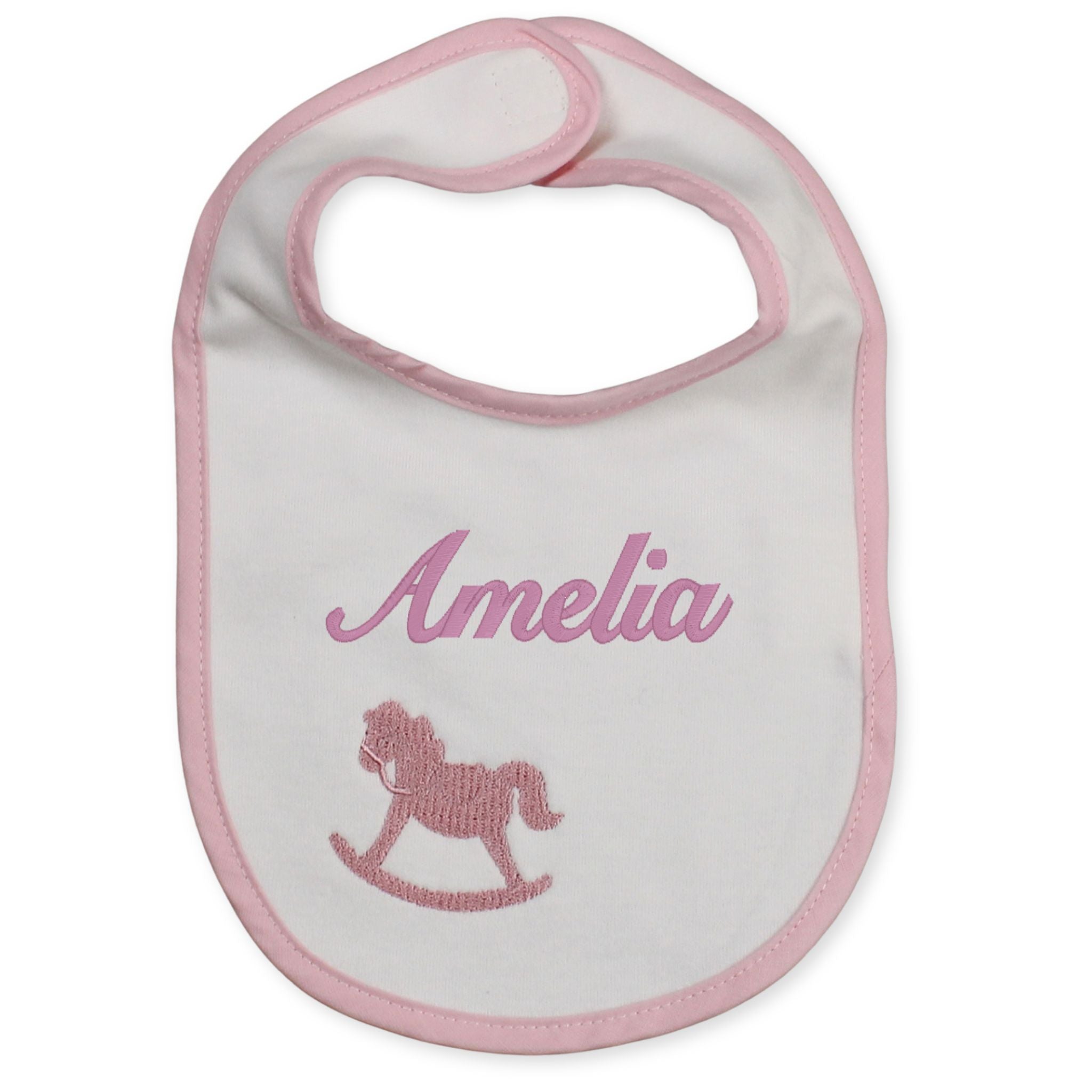 personalised rocking horse bib