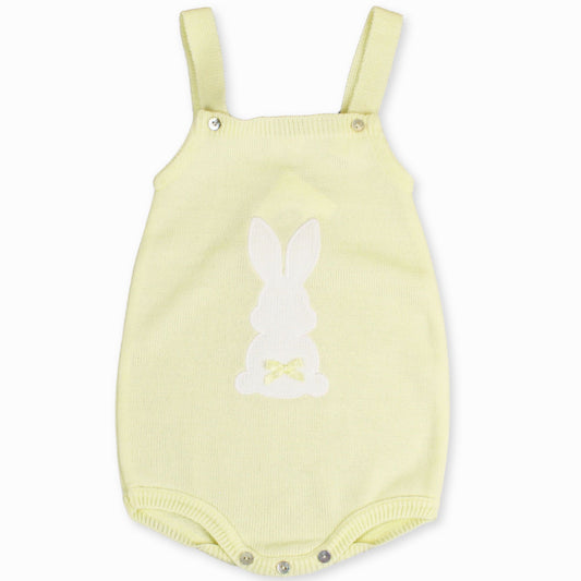 lemon yellow romper with bunny