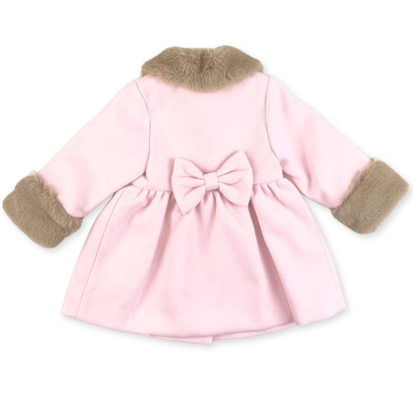 baby girl coat back with bow