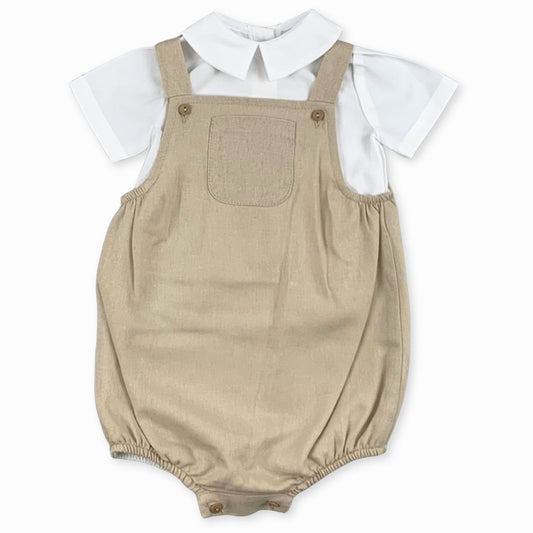 baby boys beige romper