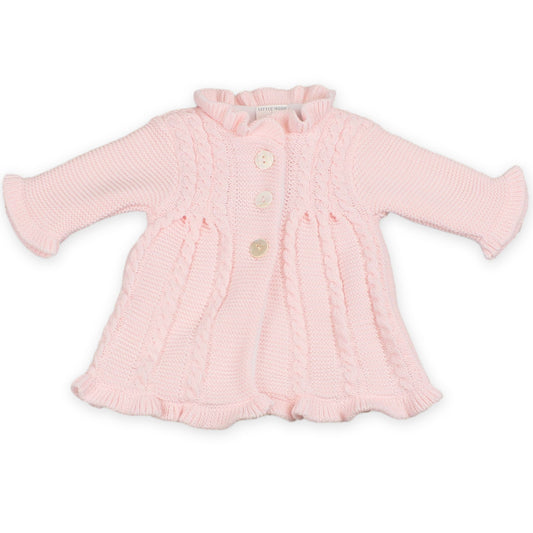 baby girls knitted pink coat