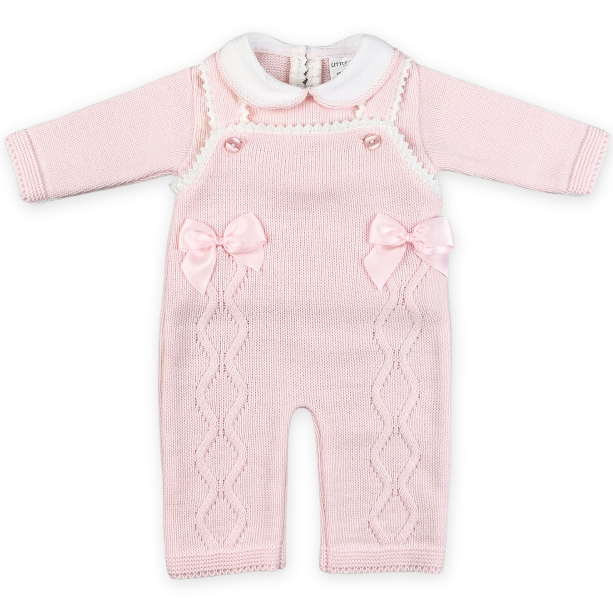 baby girls pink knitted outfit