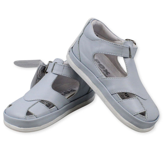 baby boys blue leather sandals