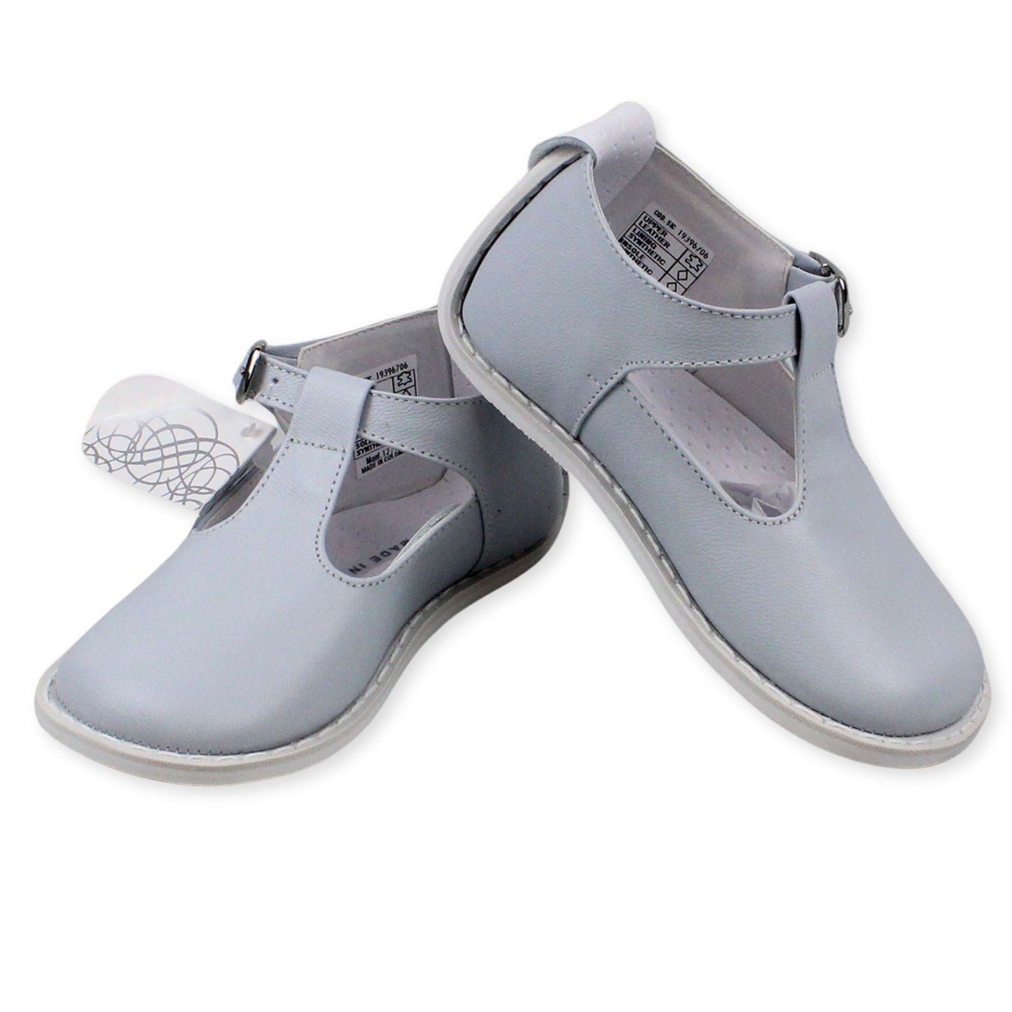 Baby Boys Blue T Bar Leather Shoe