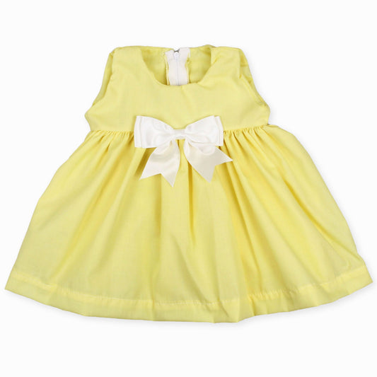 lemon yellow dress with bow
