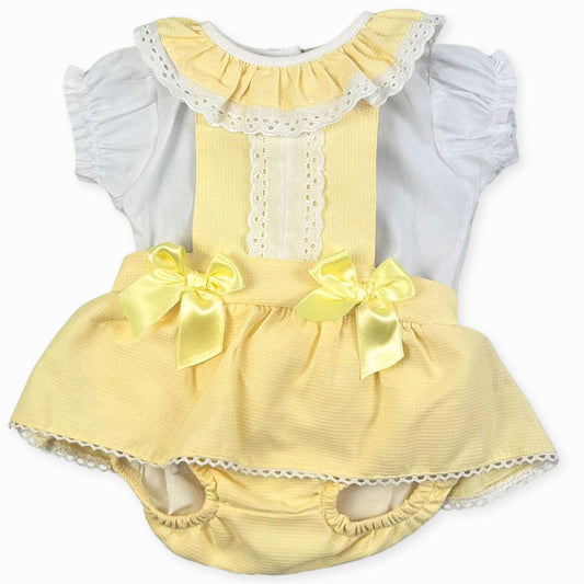 baby girls lemon yellow outfit