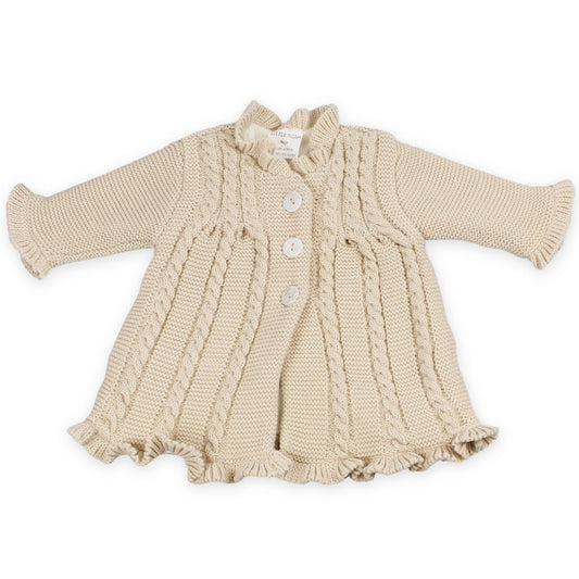 baby girls beige knitted coat