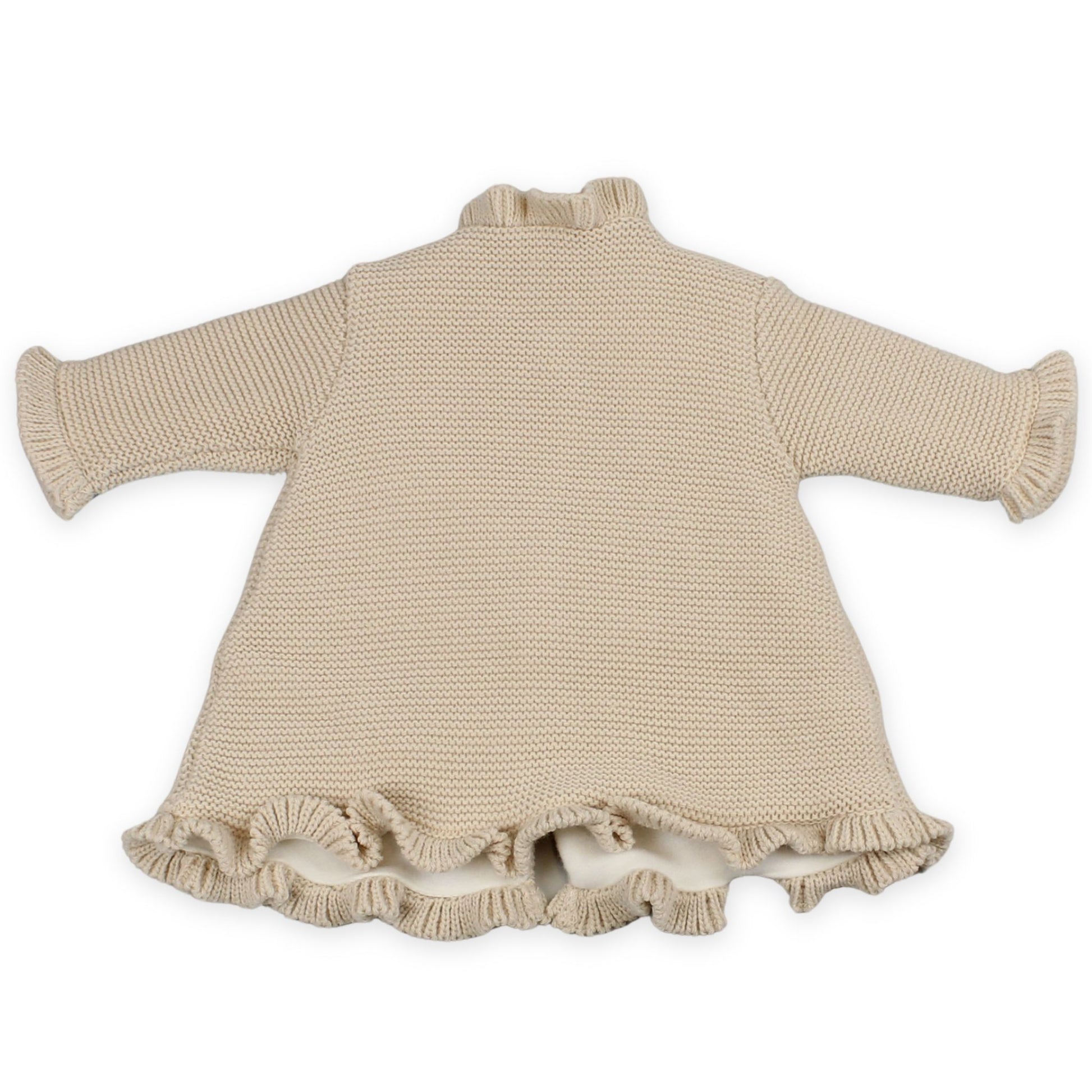 baby girls beige knitted coat