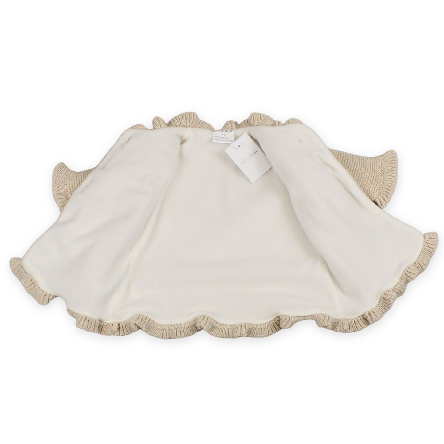 baby girls beige knitted coat