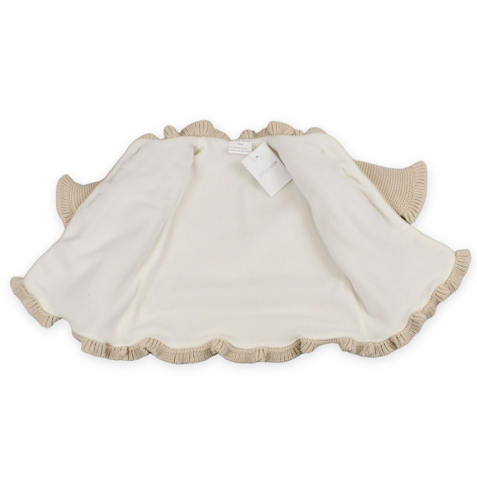 baby girls beige knitted coat