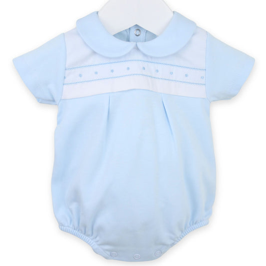 baby boys blue pex romper