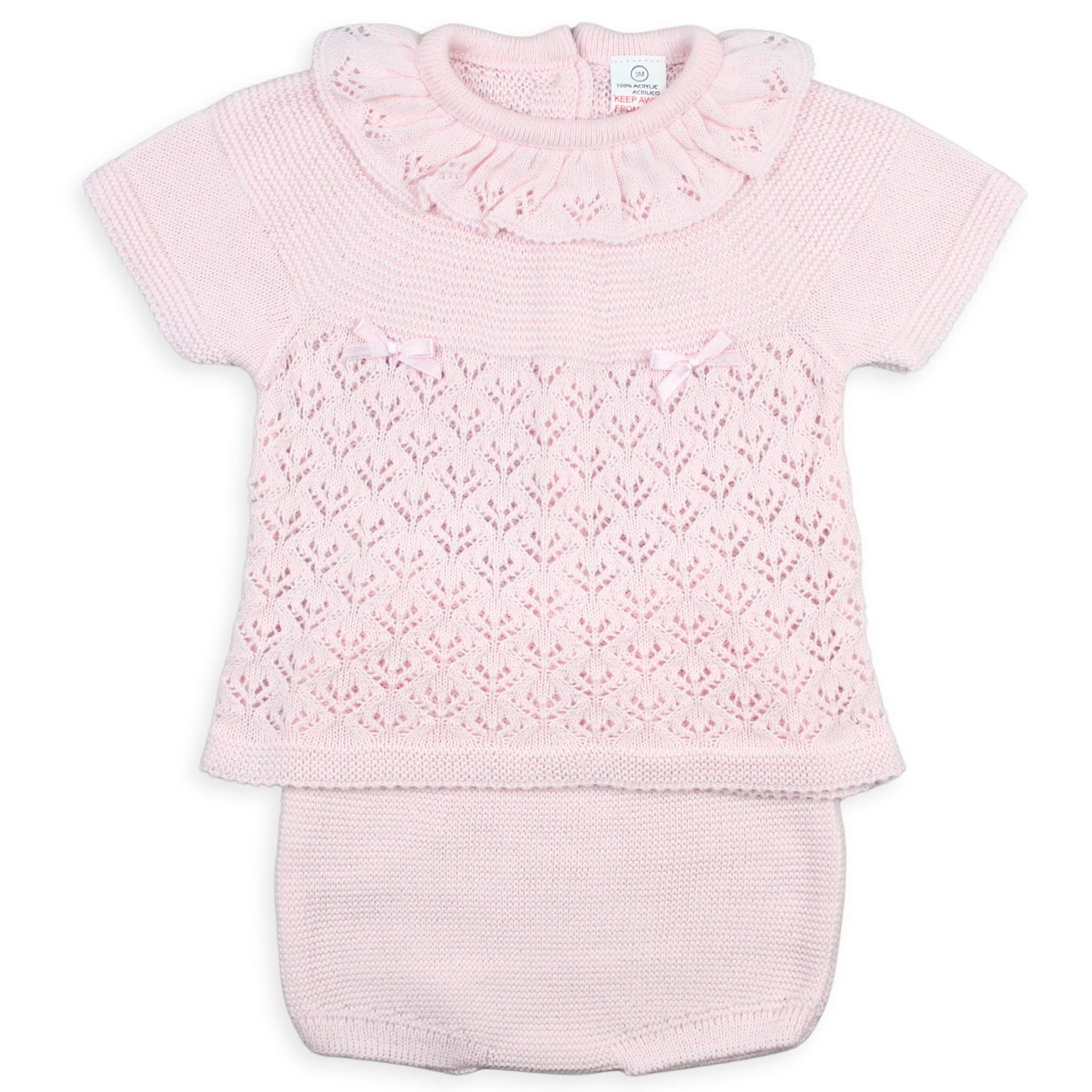 baby girls knitted two piece outfit