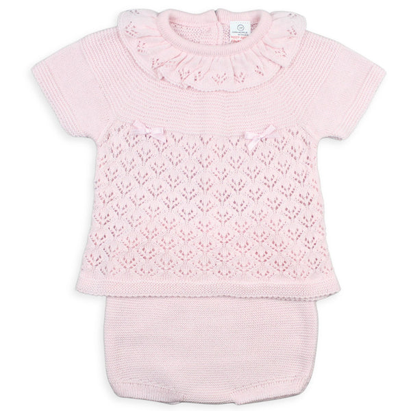 baby girls knitted two piece outfit