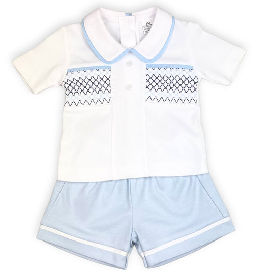 baby boys summer outfit  blue