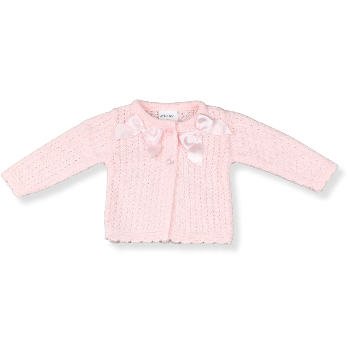 Baby Girls Pink Knitted Matinee Cardigan