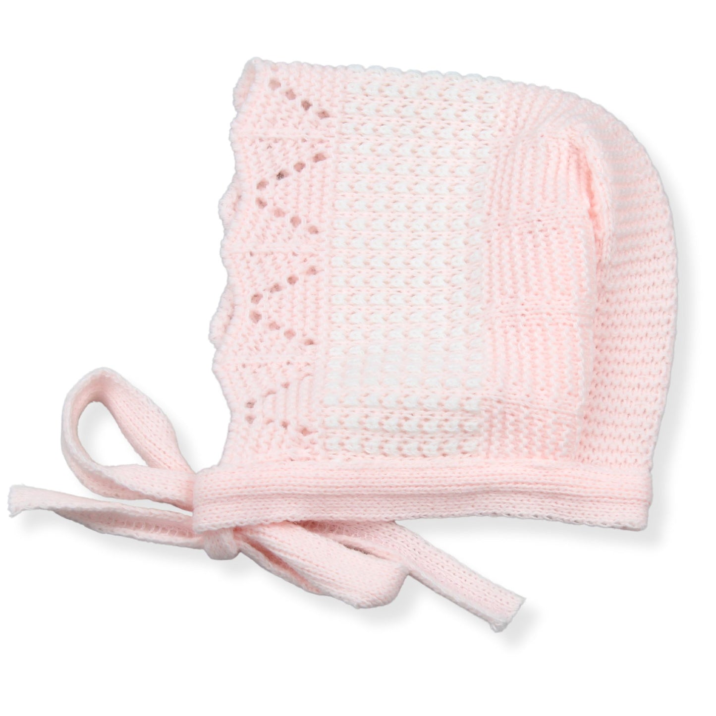 Pink and White Knitted Baby Girls Set | Made in Portugal | Newborn to 3 Months