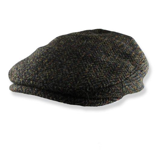 Faith & Sarah Baby Flat Cap – Forest Tweed Wool Blend | Quilted Lining