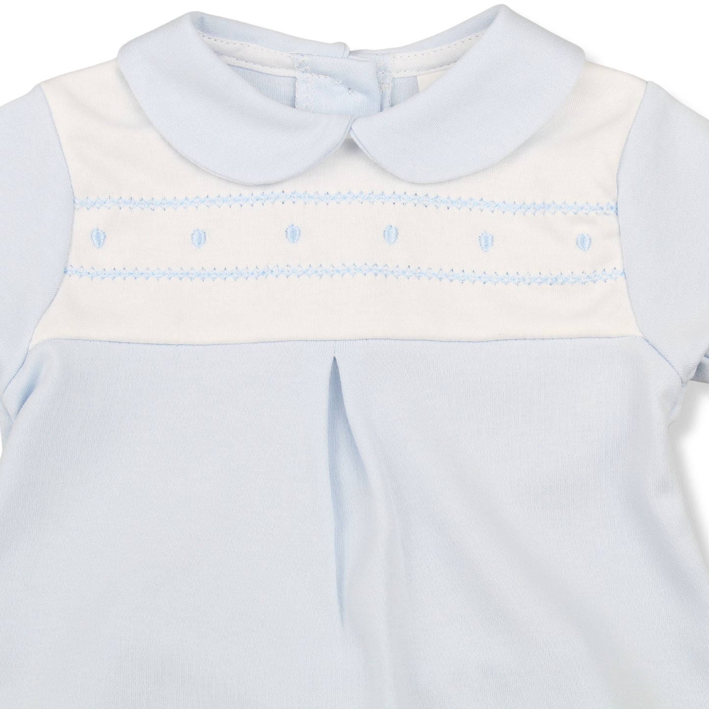 Baby Boys Blue Smocked Two-Piece Top & Pants Set