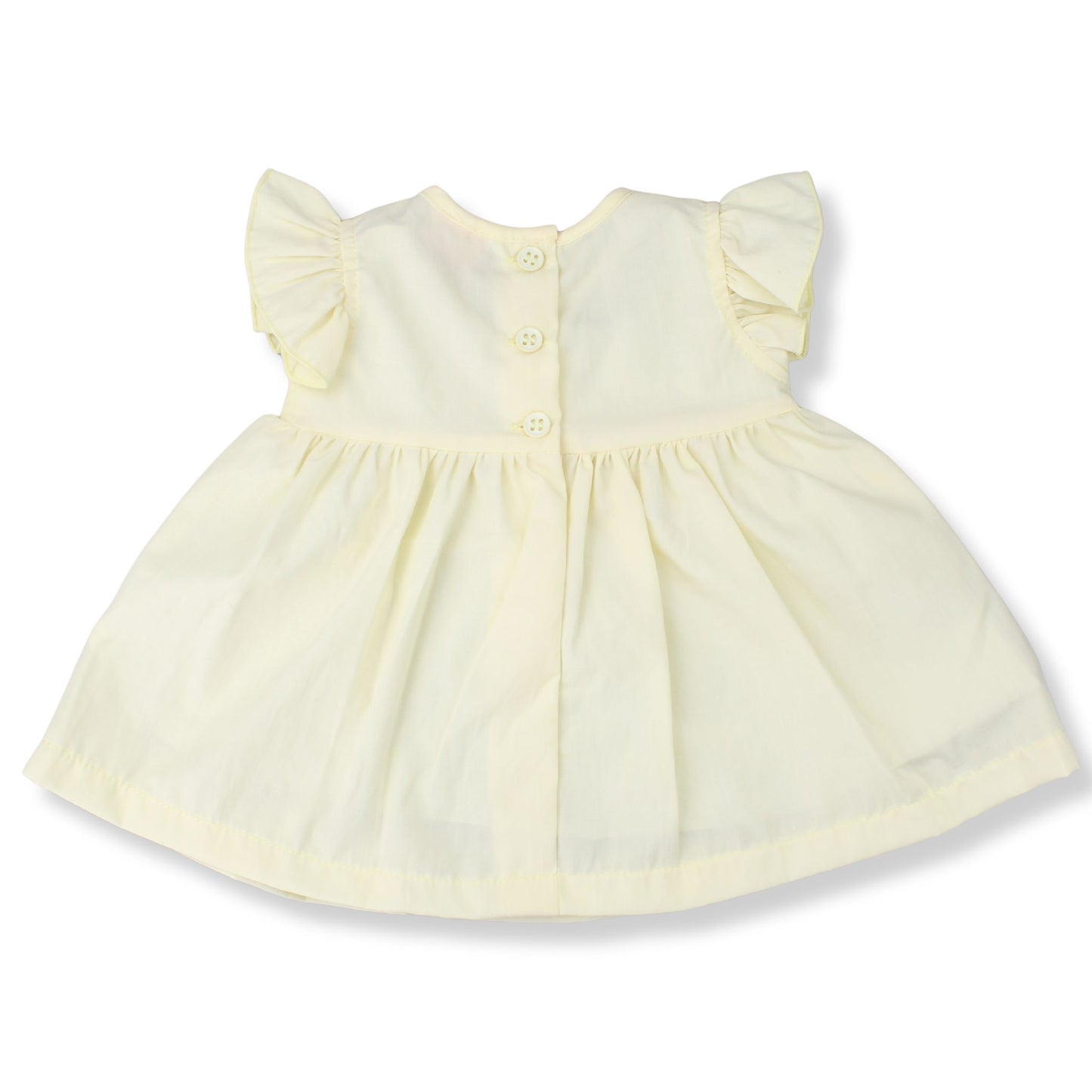 Baby Girls Lemon Floral Dress, Bloomers & Headband – 3 Piece Outfit