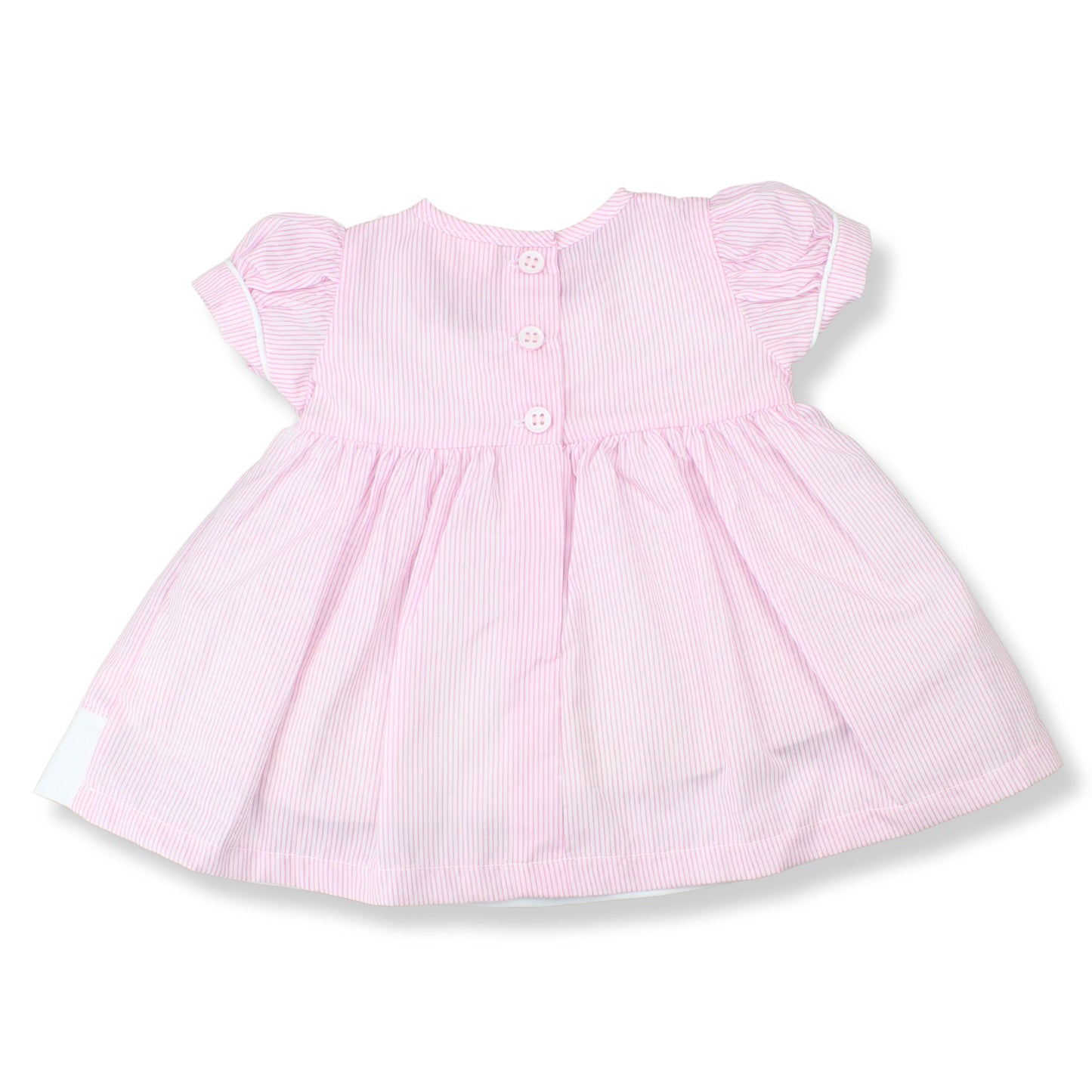 Baby Girls Pink Striped Dress, Bloomers & Headband – 3 Piece Outfit