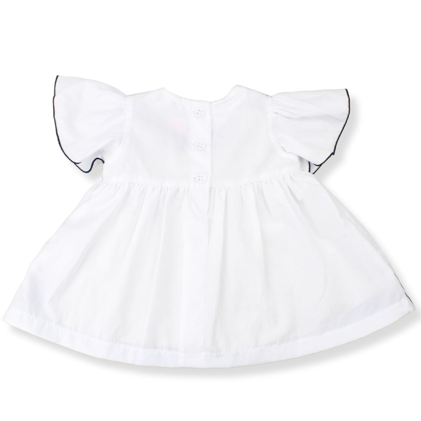 Baby Girls Navy & White Sailor Dress, Bloomers & Headband – 3 Piece Outfit