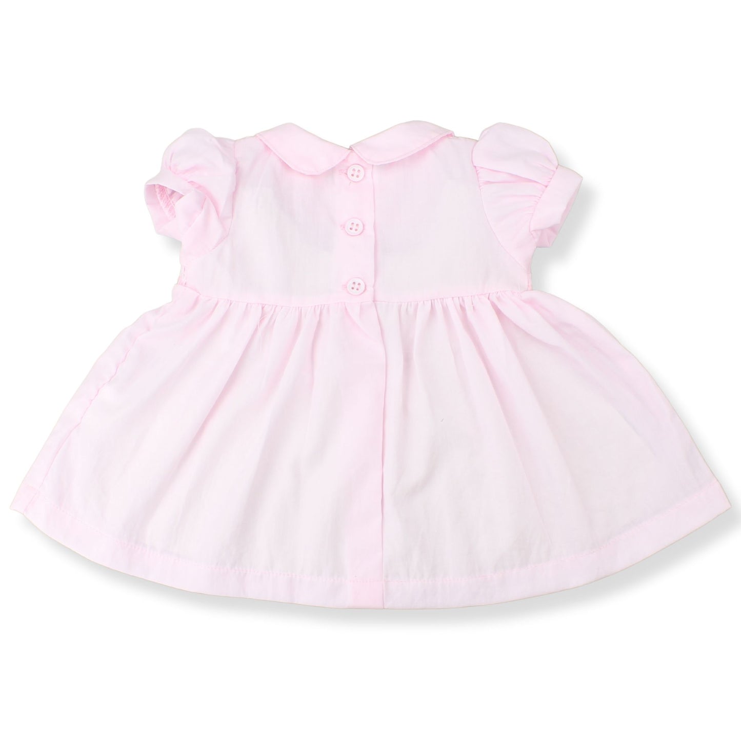 Baby Girls Pink Smocked Dress, Bloomers & Headband – 3 Piece Outfit