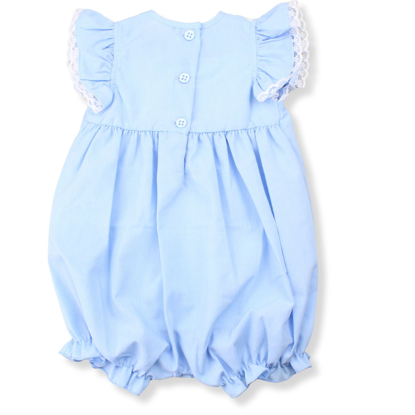 Baby Girls Blue Smocked Romper