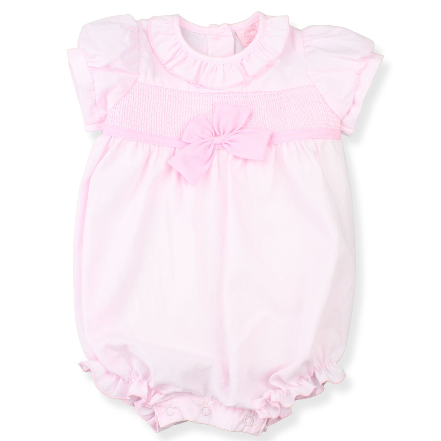 Baby Girls Pink Smocked Romper