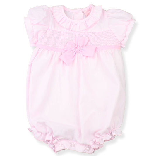 Baby Girls Pink Smocked Romper