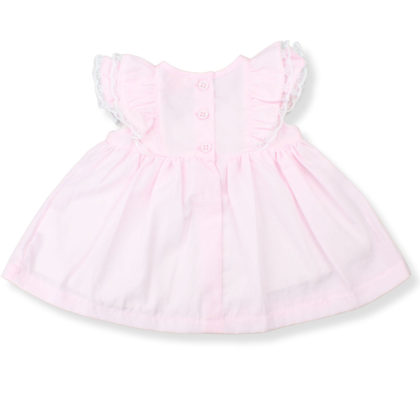 Baby Girls Pink Dress and Bloomers Set with Headband