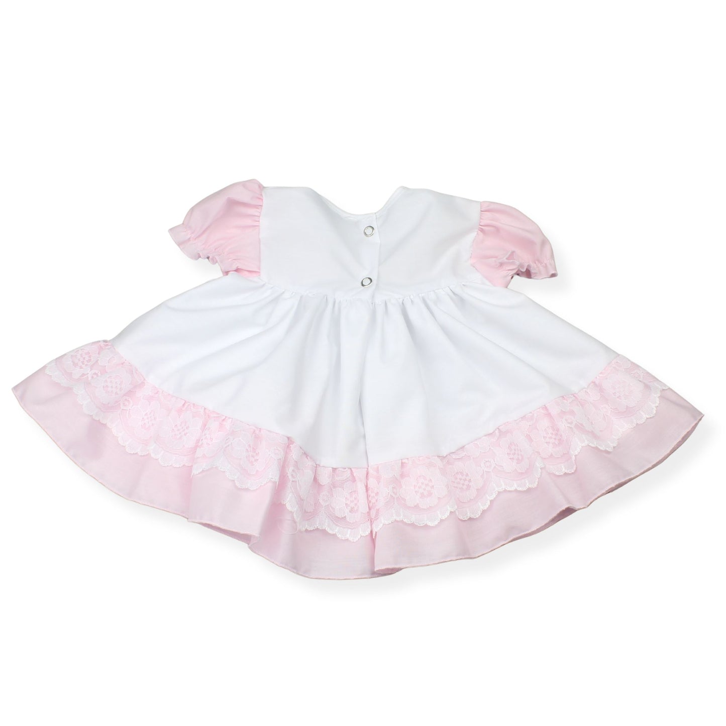 Baby Girl White & Pink Lace Dress