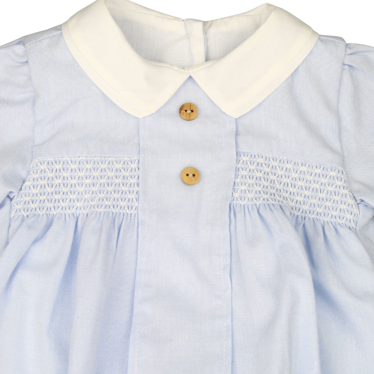 Baby Boys Smocked Romper - Blue