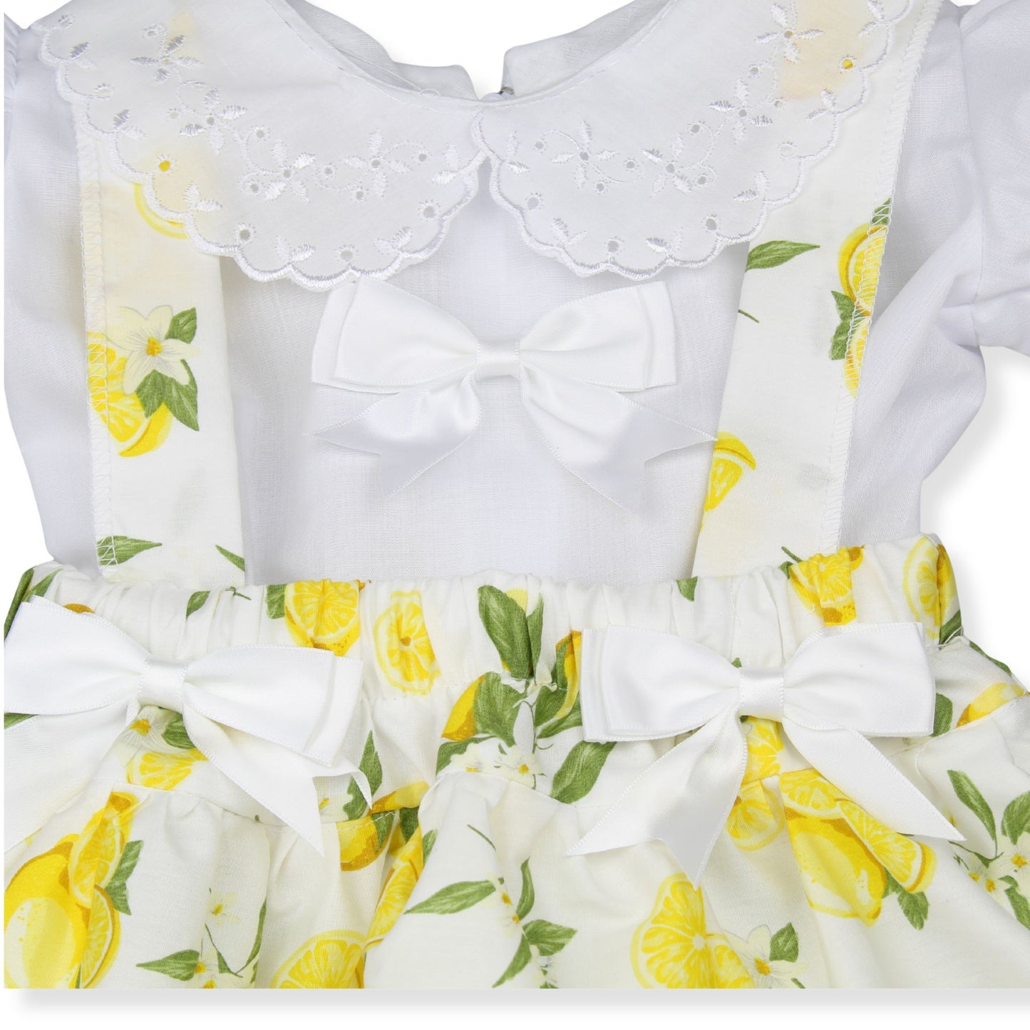 Baby Girl Lemon Print Dress with Bow Detail – 0-3 to 12-18 Months
