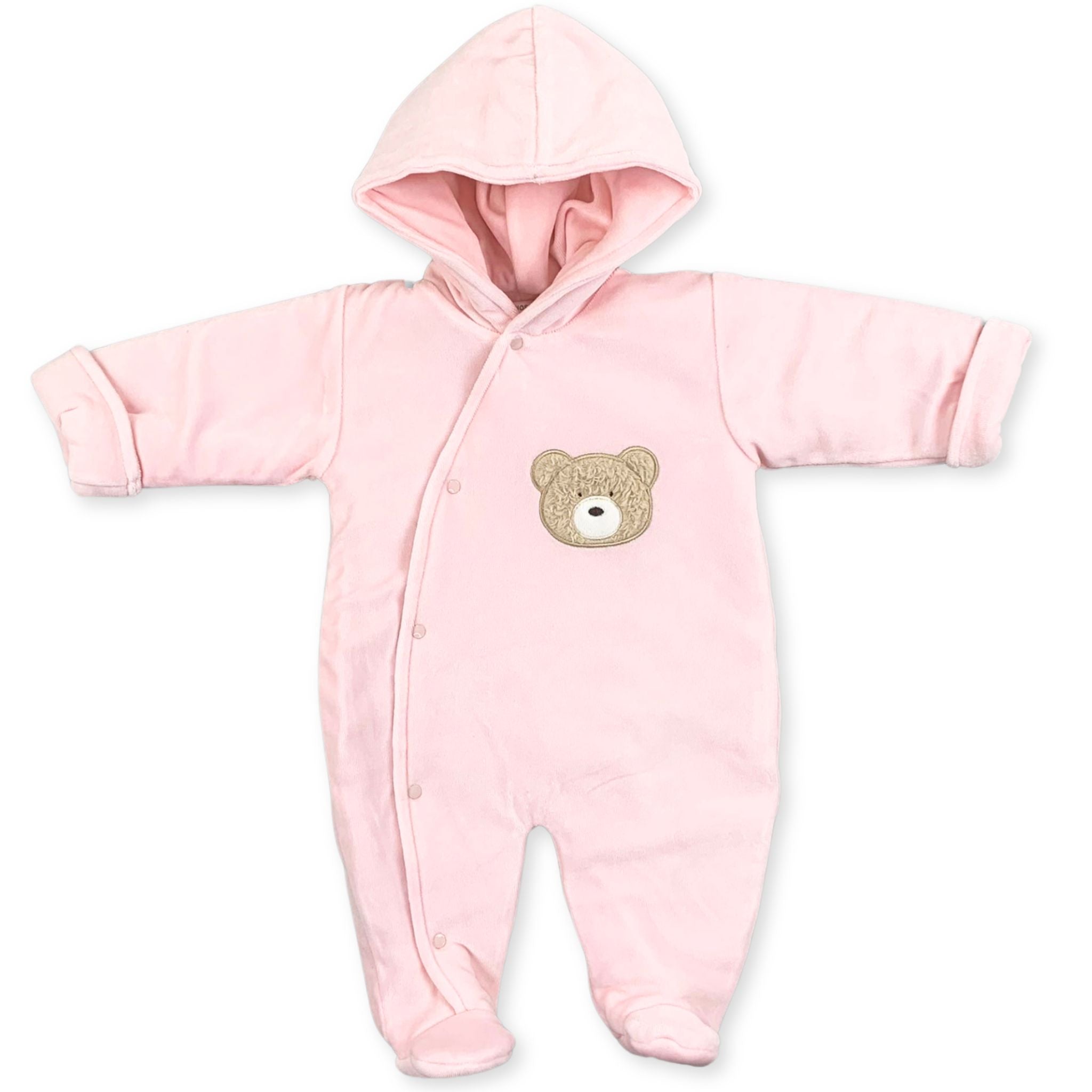 baby girls pink bear baby Little Nosh winter suit