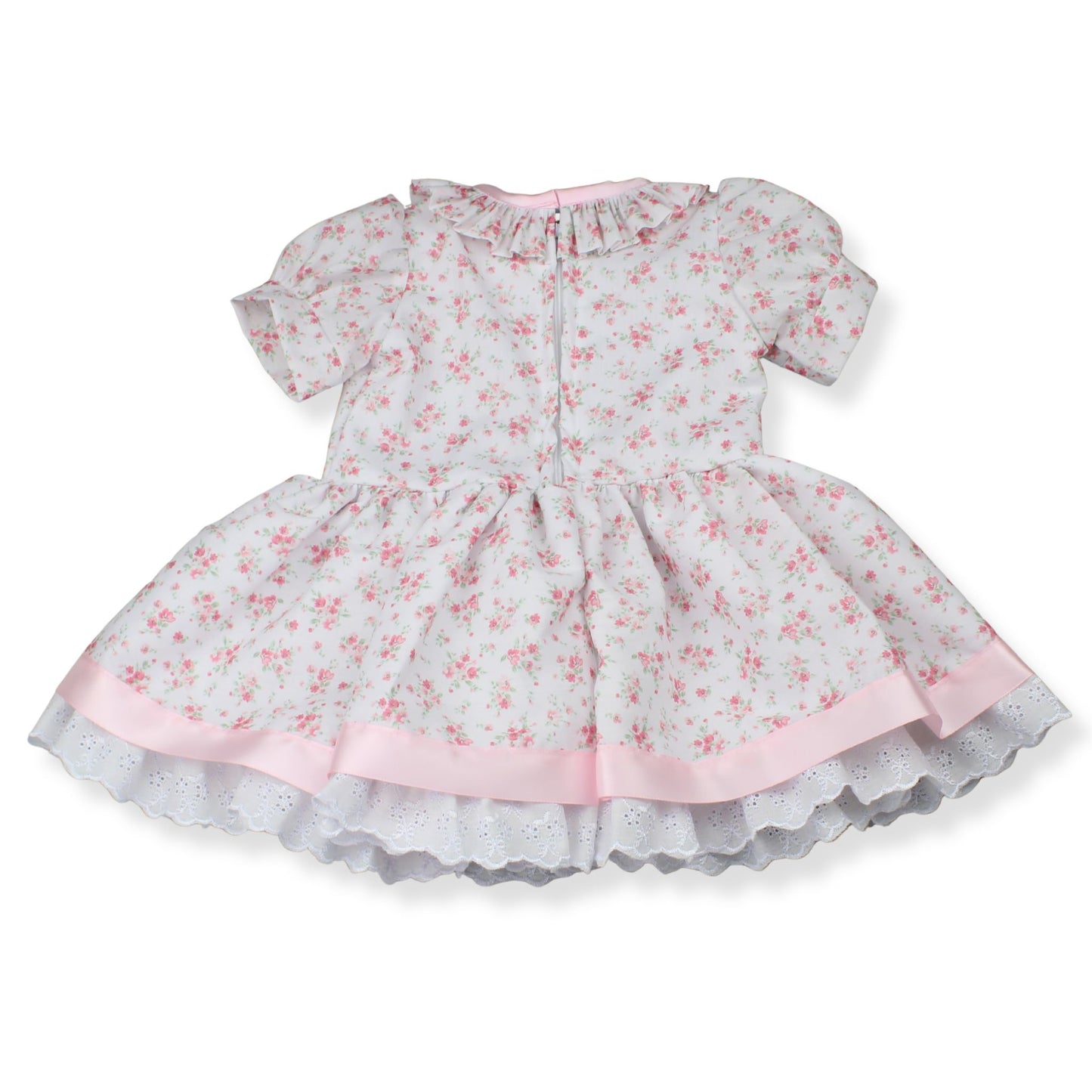 Baby Girl Pink Floral Dress with Bow Detail – 3-6 month to 4 years