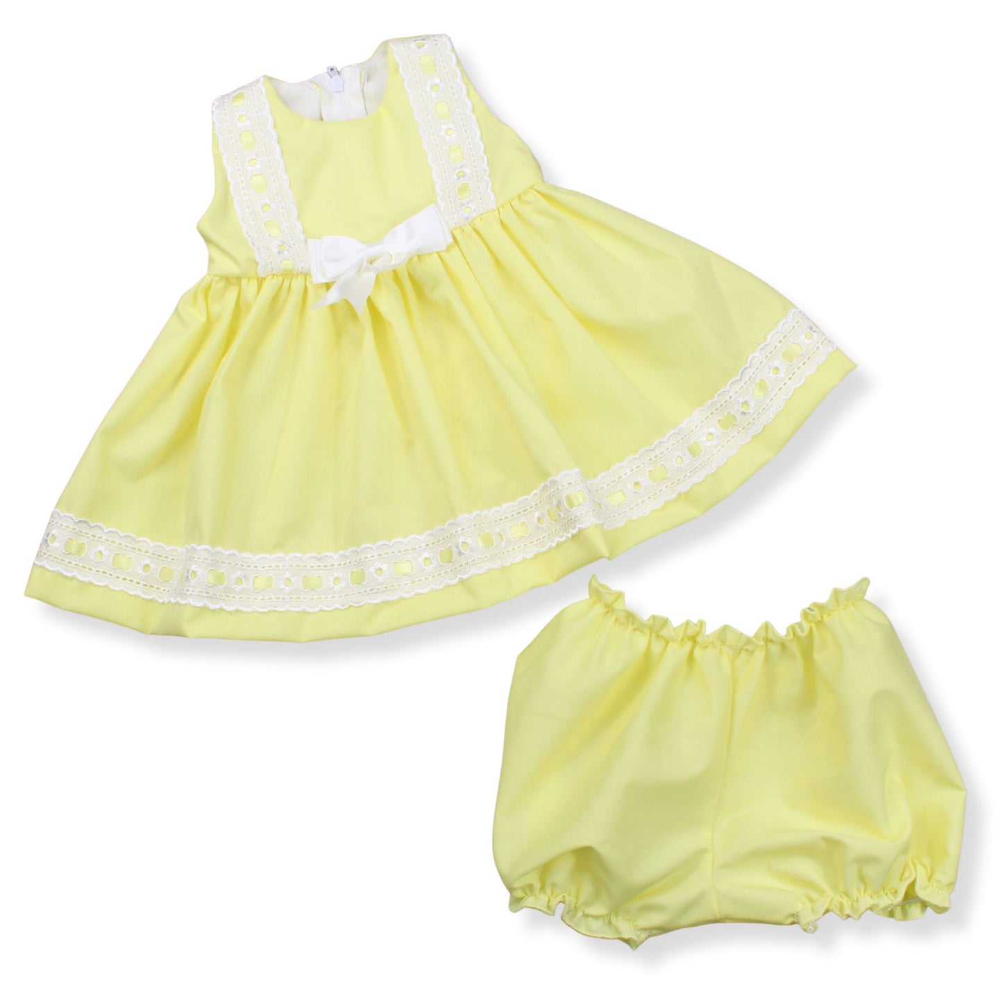 Baby Girls Lemon Dress and Knickers Outfit | Spanish Style Outfit
