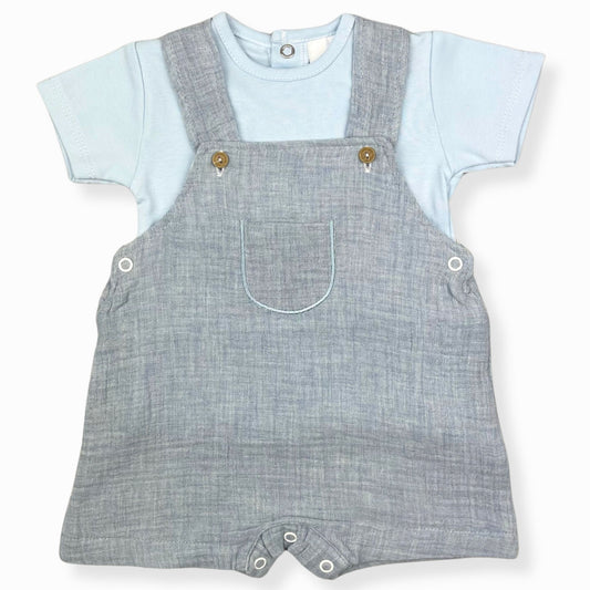 Baby Boy Dungarees Outfit - Blue