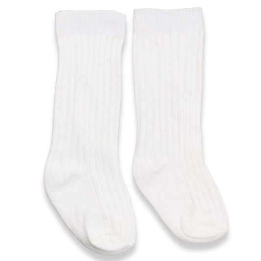 Baby Boys White Knee High Socks – Nursery Time