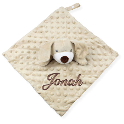 Personalised Beige Puppy Comforter Blanket for Babies