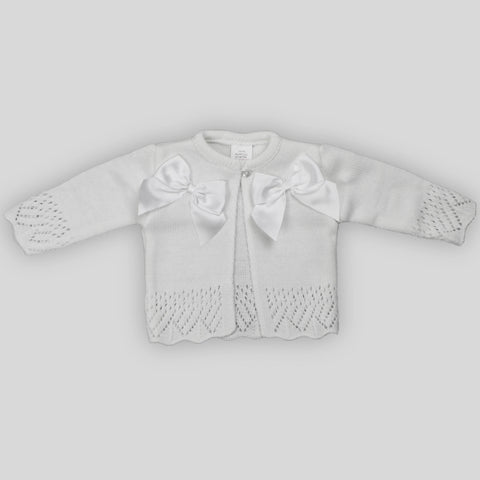 baby girls white cardigan