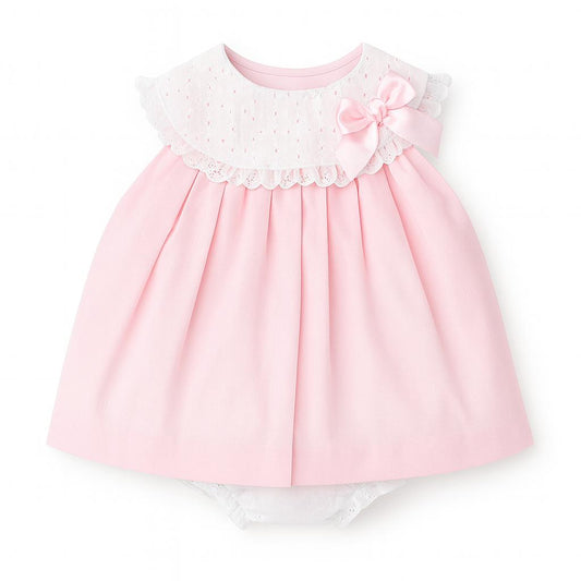 Baby Girls Pink Dress With Bow