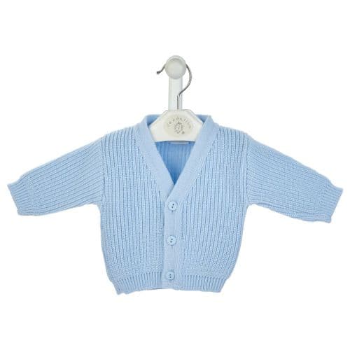Baby Boys Knitted Cardigan - Blue - Traditional Style