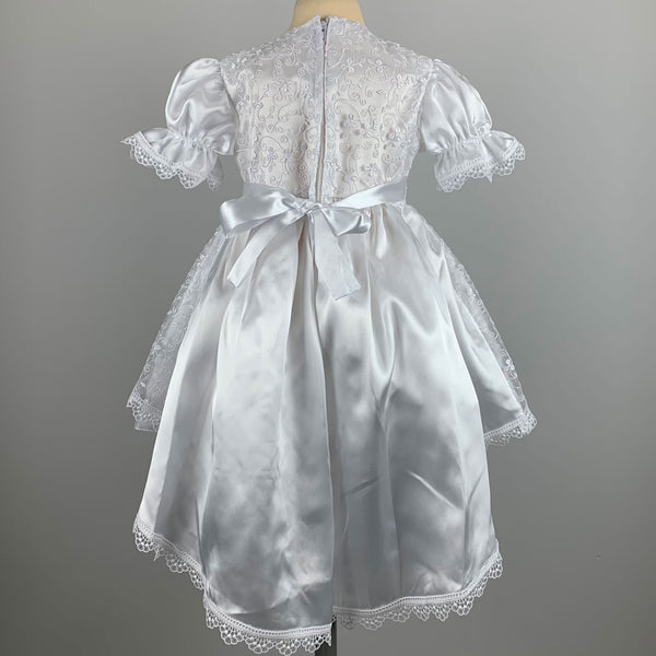 Baby Girls Christening Dress with Headband and Bloomers