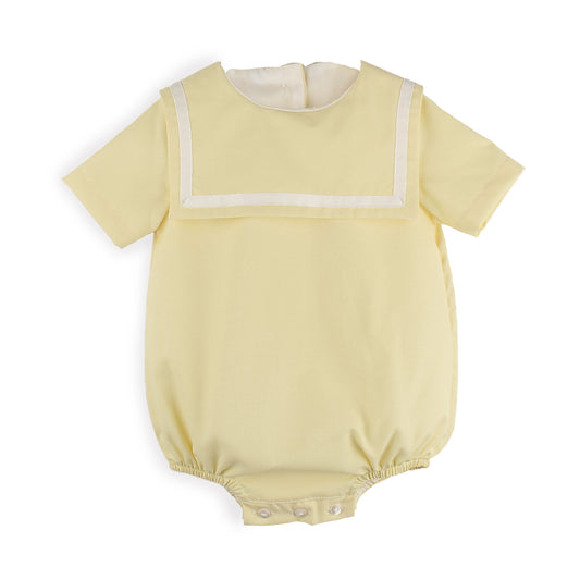 Baby Boys Lemon Sailor Romper – Made in Portugal