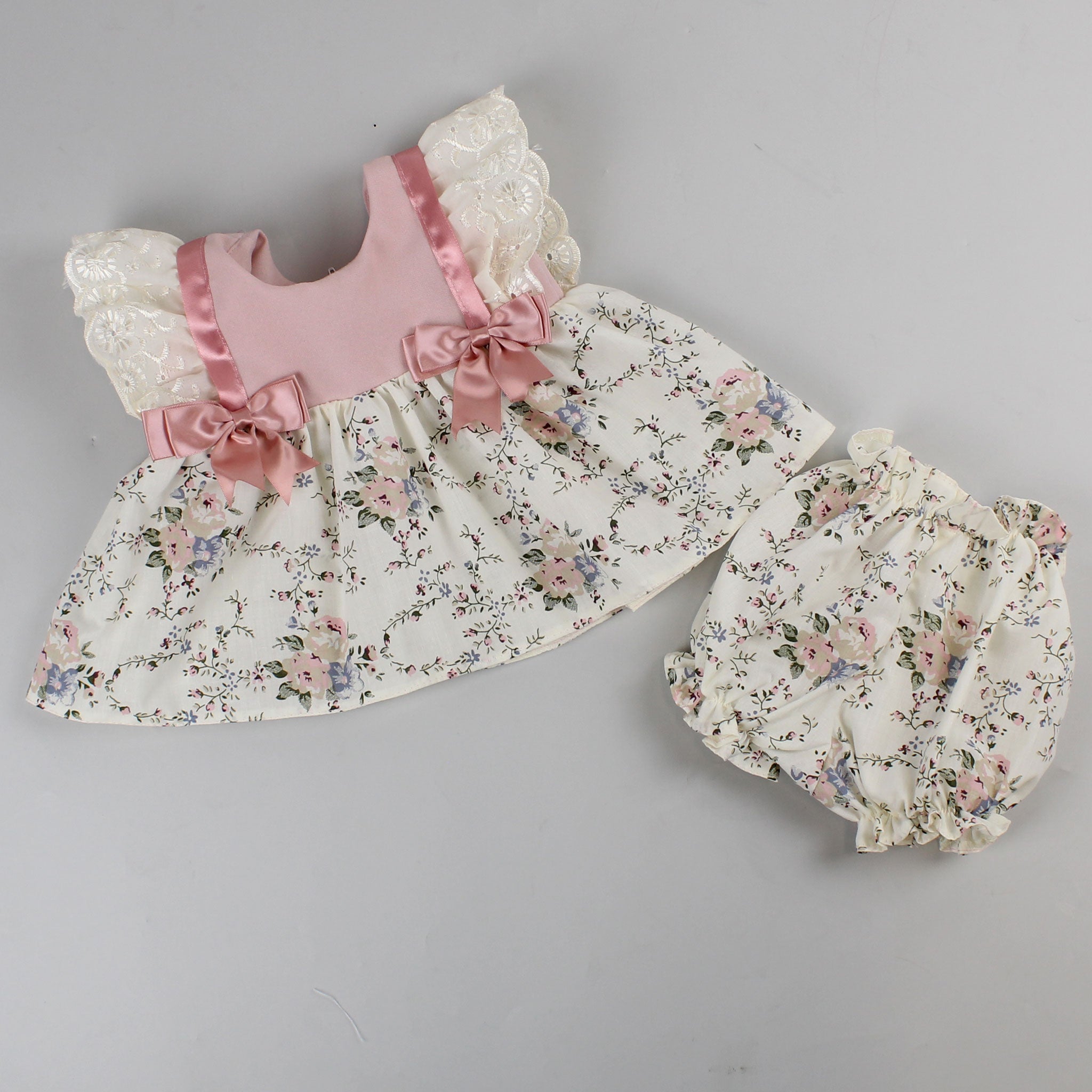 Baby Girl Dress & Bloomers - Vintage Floral Print